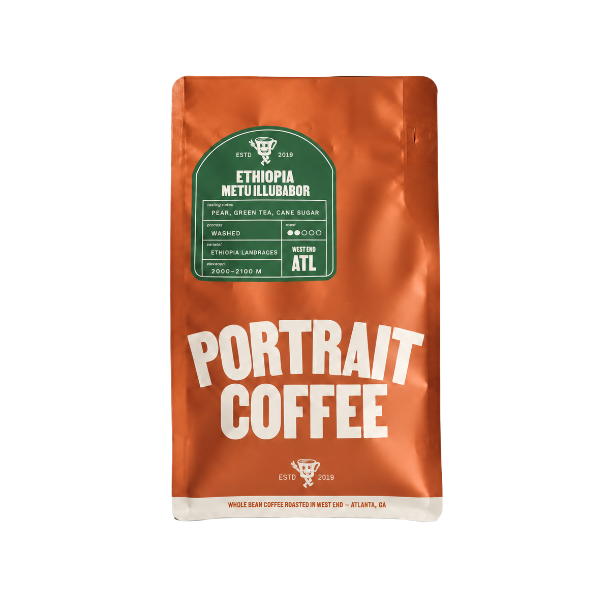 Ethiopia Metu Illubabor washed single origin coffee bag, 310 g, Portrait Coffee Atlanta